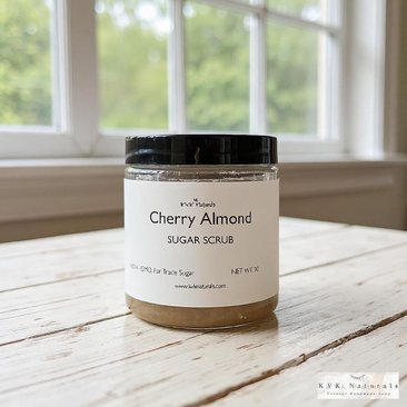 Cherry Almond Sugar Scrub - Exfoliating Organic Body Scrub