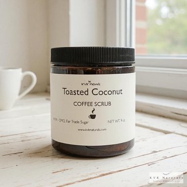 Toasted Coconut Coffee Scrub - Natural Exfoliating Scrub, Organic Body Polish, Coffee Infused