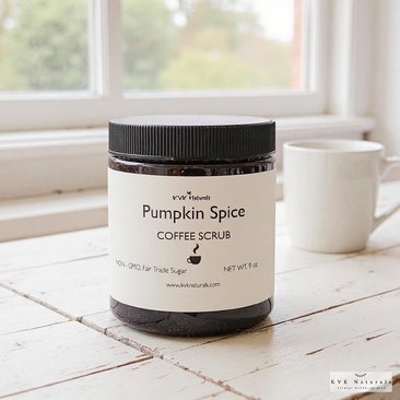 Pumpkin Spice Coffee Scrub - Natural Exfoliating Scrub, Organic Body Polish, Coffee Infused