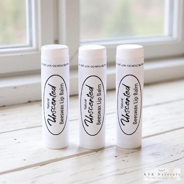 Unscented Lip Balm Set of 3 - Lip Moisturizer, Natural Lip Care, Gift for Men and Women