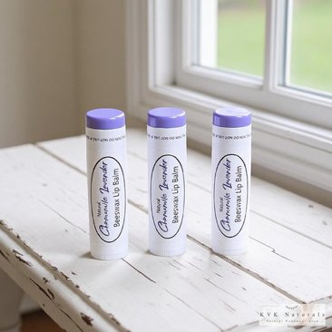 Chamomile Lavender Lip Balm Set of 3 - Lip Moisturizer, Natural Lip Care,  Gift for Men and Women