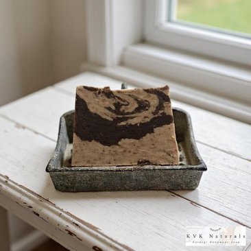 Coffee and Cream Soap Bar - Natural Handmade Organic Soap, Cold Process Bar, Homemade Soap
