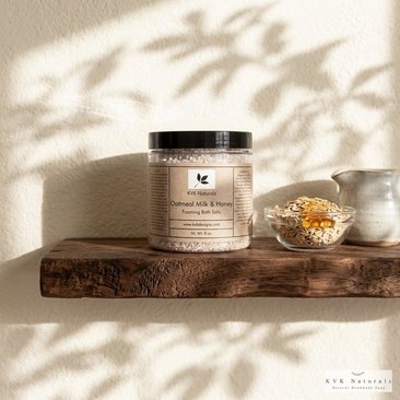 Oatmeal Milk Honey Foaming Bath Salt: Relaxation Soak (8 oz)