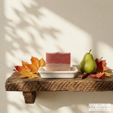Autumn Apple Pear Soap Bar: Natural Handmade Vegan Soap