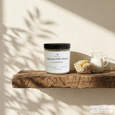 Oatmeal Milk Honey Sugar Scrub - Exfoliating Organic Body Scrub