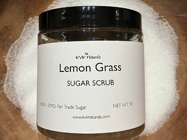 Sugar Scrub Lemon Grass - Sugar Scrubs, Body Scrub, Exfoliating Scrub, Organic Body Scrub