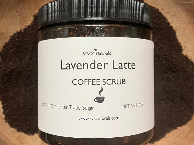 Coffee Scrub Lavender Latte - Coffee Body Scrub, Body Scrub, Exfoliating Scrub, Organic Body Scrub