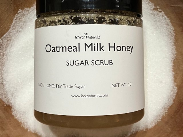 Sugar Scrub Oatmeal Milk & Honey - Sugar Scrubs, Body Scrub, Exfoliating Scrub, Organic Body Scrub