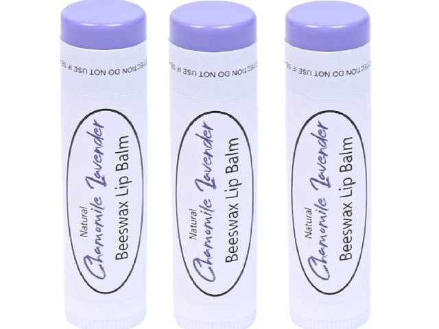 Lip Balm Chamomile Lavender Set of 3 - Lips, Lip Moisturizer, Natural Lip Balm, Gift for Her