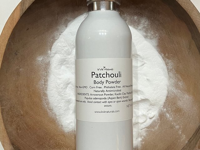 Body Powder Patchouli 4 oz - Dusting Powder, Talc Free Powder, Gift for Her