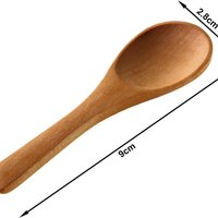 Hand Carved Beech Wood Bath Salt Spoon - 3.5" Small Wooden Spoon