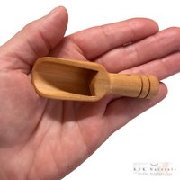 Hand Carved Beech Wood Scoop: Bath Salts, Spices, Sugar