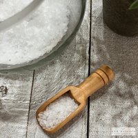 Hand Carved Beech Wood Scoop: Bath Salts, Spices, Sugar