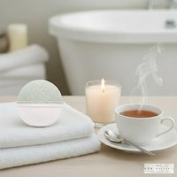 Peppermint Tea Tree Bath Bomb - Natural Fizzy Treat - Herbal Spa Bath Fizzer
