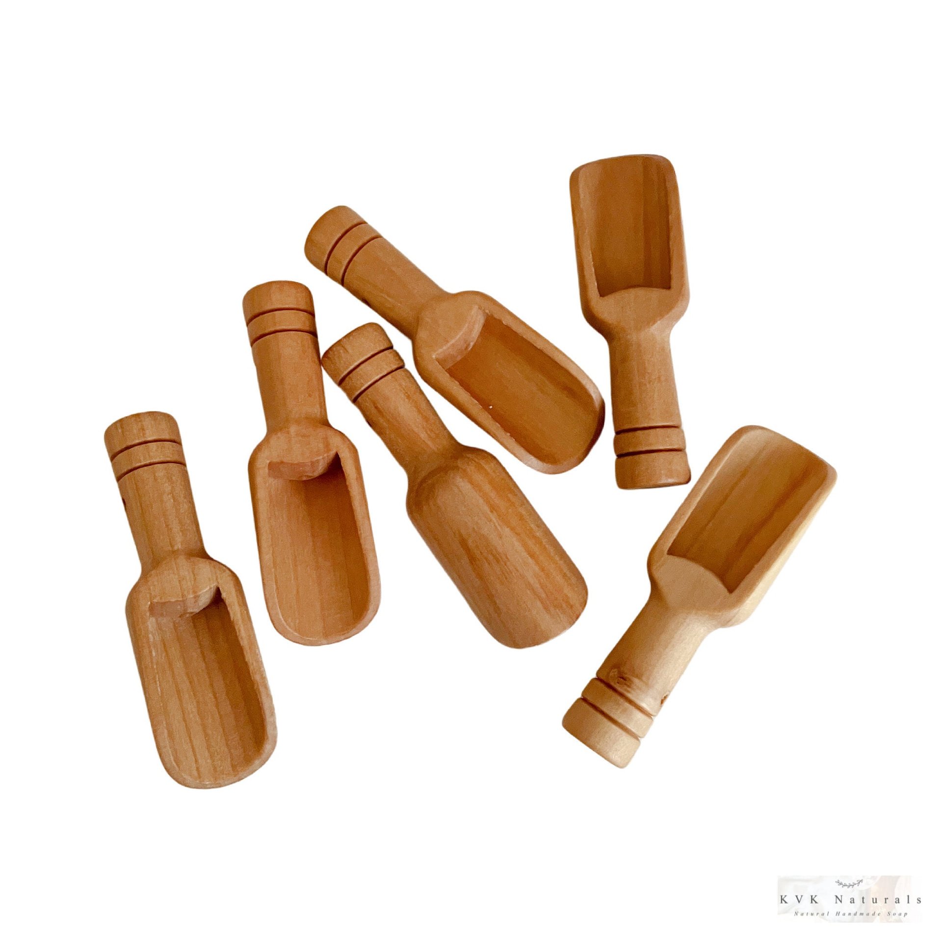 Hand Carved Beech Wood Scoop: Bath Salts, Spices, Sugar