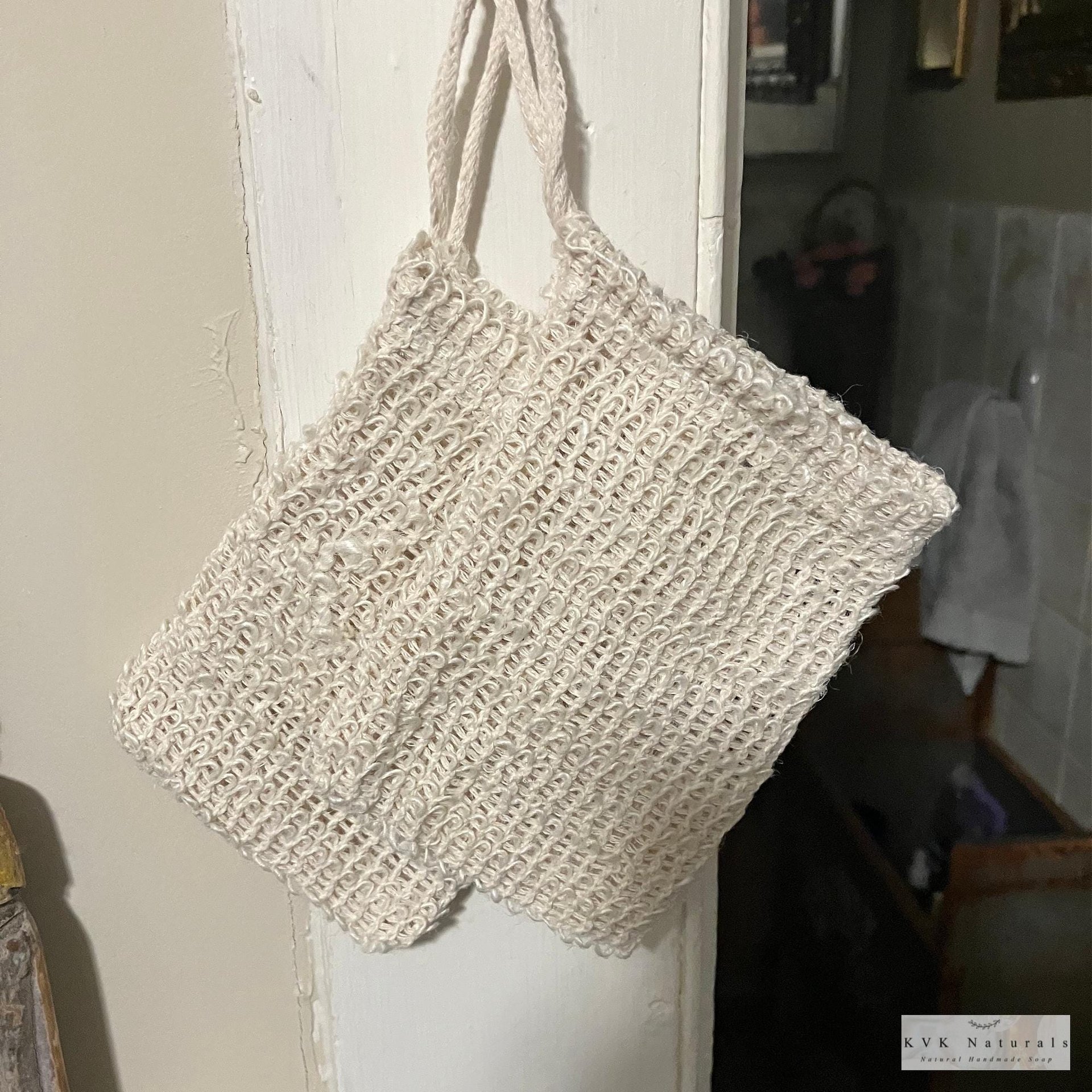 Natural Sisal Soap Saver Bag: Exfoliating Soap Sack, Handmade in USA