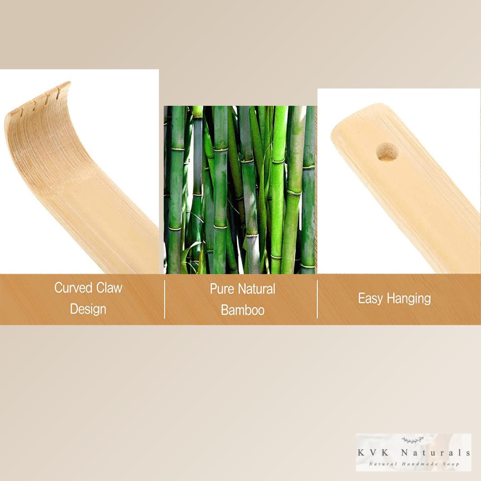 Handmade Bamboo Back Scratcher: Rustic Self-Care Tool