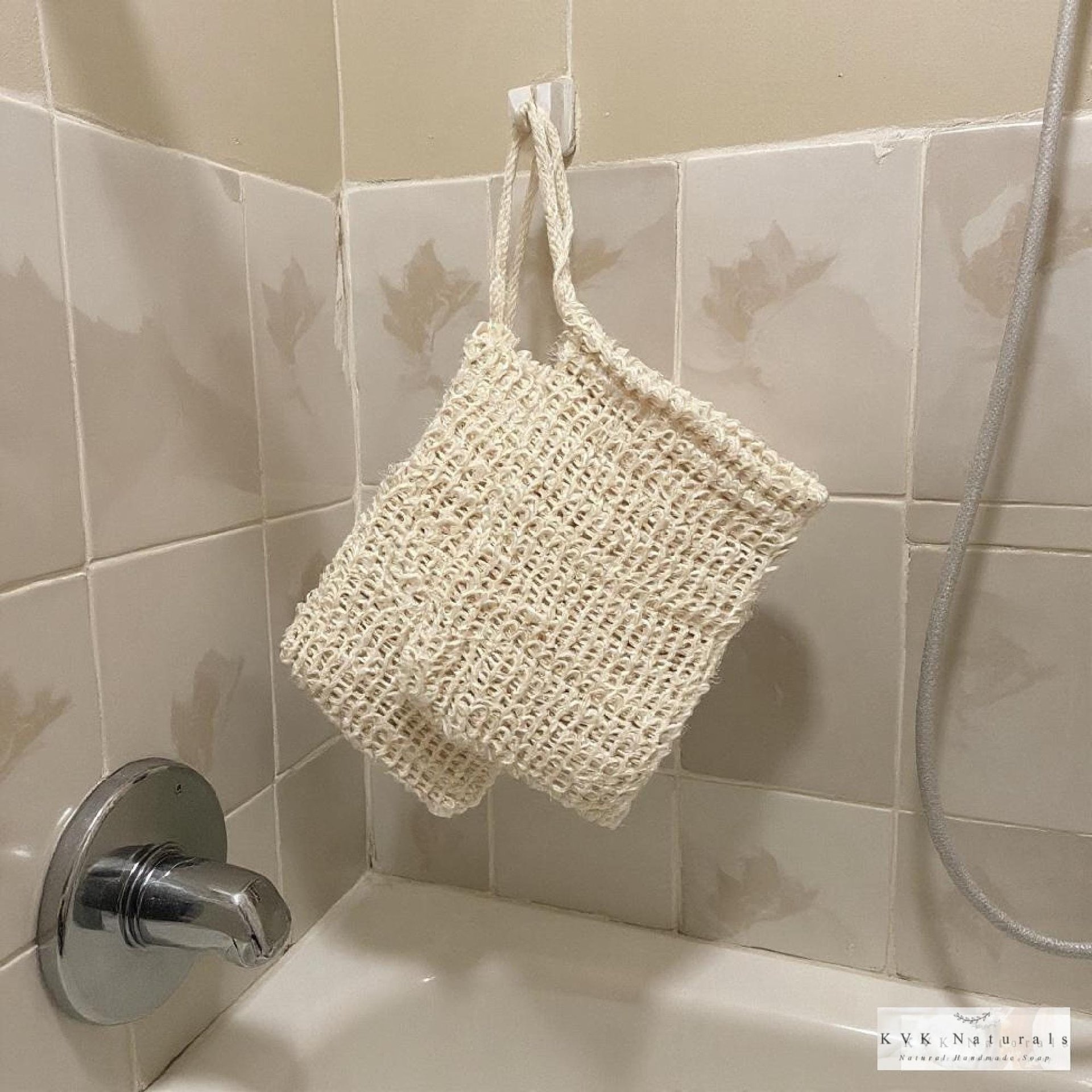 Natural Sisal Soap Saver Bag: Exfoliating Soap Sack, Handmade in USA