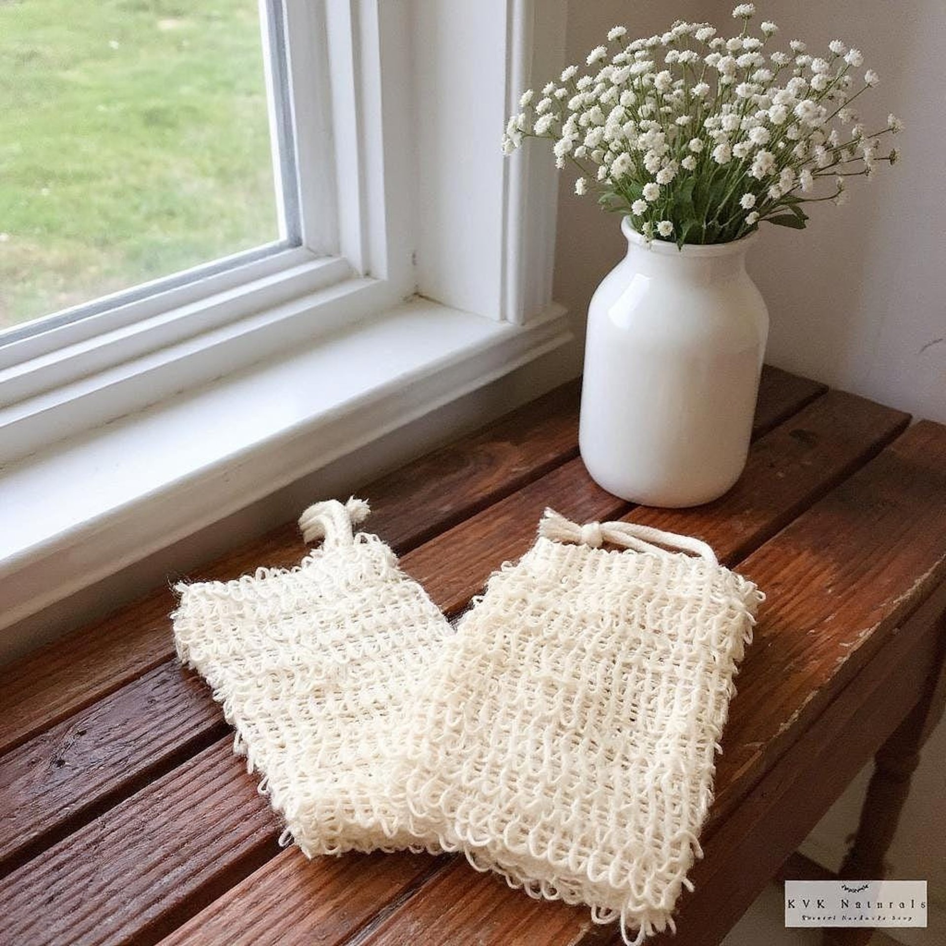 Natural Sisal Soap Saver Bag: Exfoliating Soap Sack, Handmade in USA