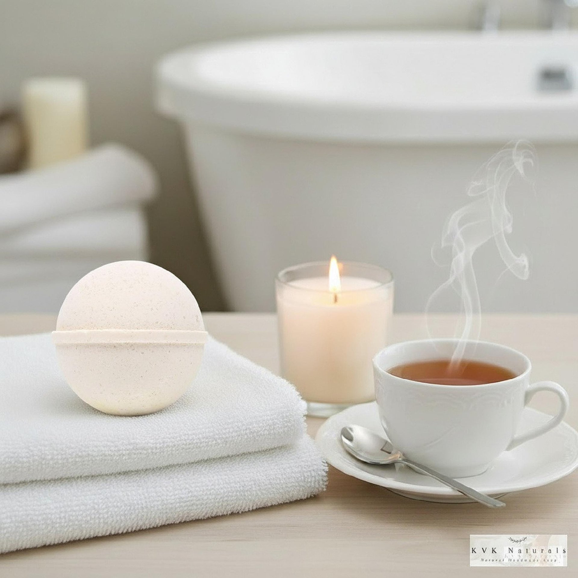 Lemongrass Bath Bomb - Natural Fizzy Treat - Handmade Spa Bath Fizzer