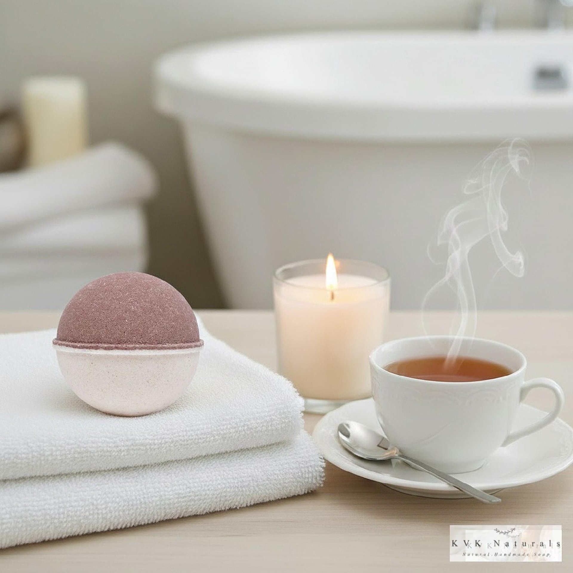 Lemongrass Bath Bomb - Natural Fizzy Treat - Handmade Spa Bath Fizzer