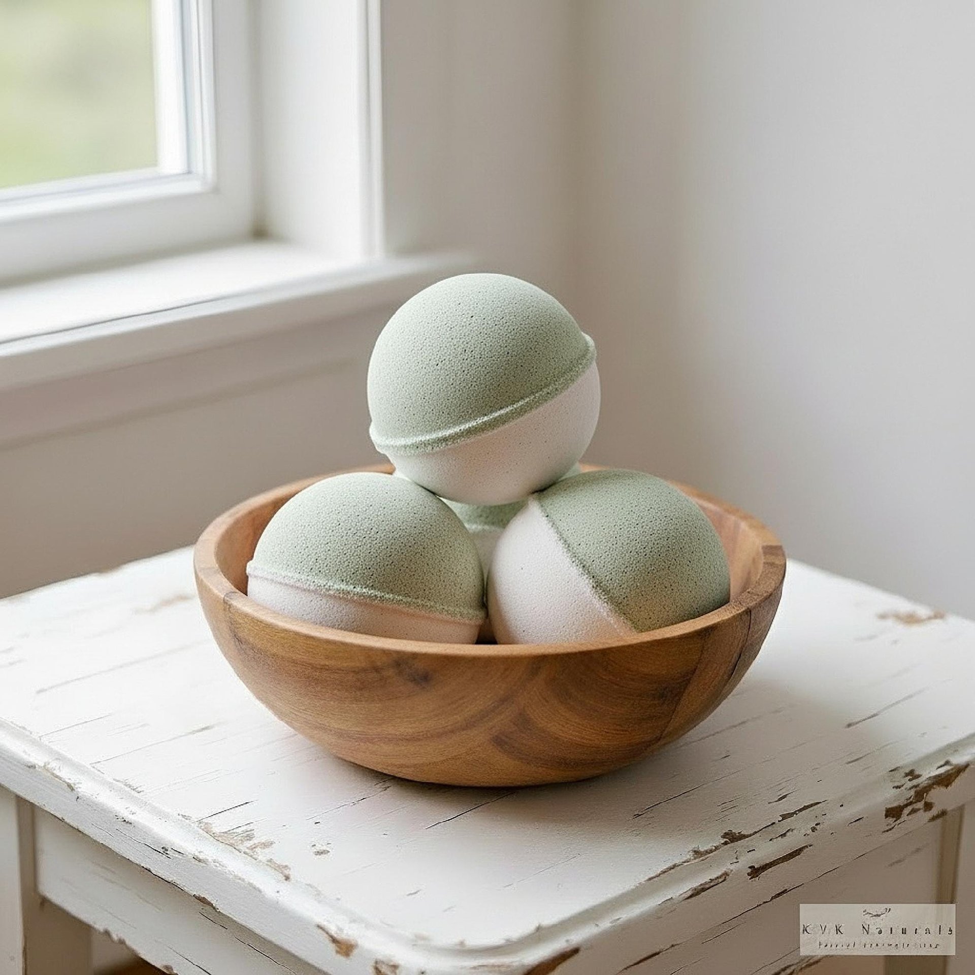 Peppermint Tea Tree Bath Bomb - Natural Fizzy Treat - Herbal Spa Bath Fizzer