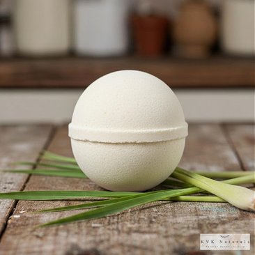 Lemongrass Bath Bomb - Natural Fizzy Treat - Handmade Spa Bath Fizzer
