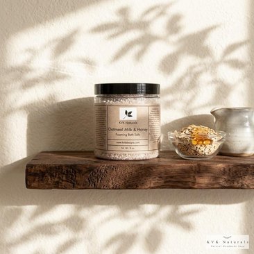 Oatmeal Milk Honey Foaming Bath Salt: Relaxation Soak (8 oz)
